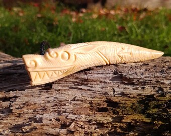 Hand-carved necklace of Fenrir. Viking Wolf amulet, Norse, Pagan, Celtic jewelry. Scandinavian warrior talisman. Norse mythology. Berserker