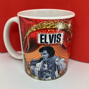 Kubek inspirowany Elvisem Presleyem - Król Rock and Rolla - viva Las Vegas - prezent retro Elvisa - Film Elvisa Presleya 2022 - prezent dla fana Elvisa