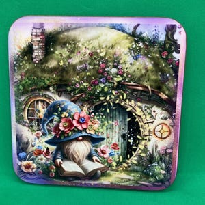 Book Lover Gnome Coaster: Garden Home Decor