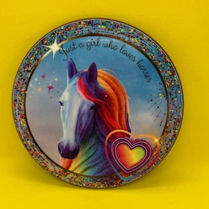 Drinks Coaster with attractive horse design - equine themed coaster - horse tableware -horse lover gift - horse art -horse riding gift