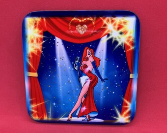 Drinks Coaster inspired by Jessica Rabbit - who framed Roger Rabbit gift - Jessica Rabbit- any occasion gift  - Jessica Rabbit coaster gift