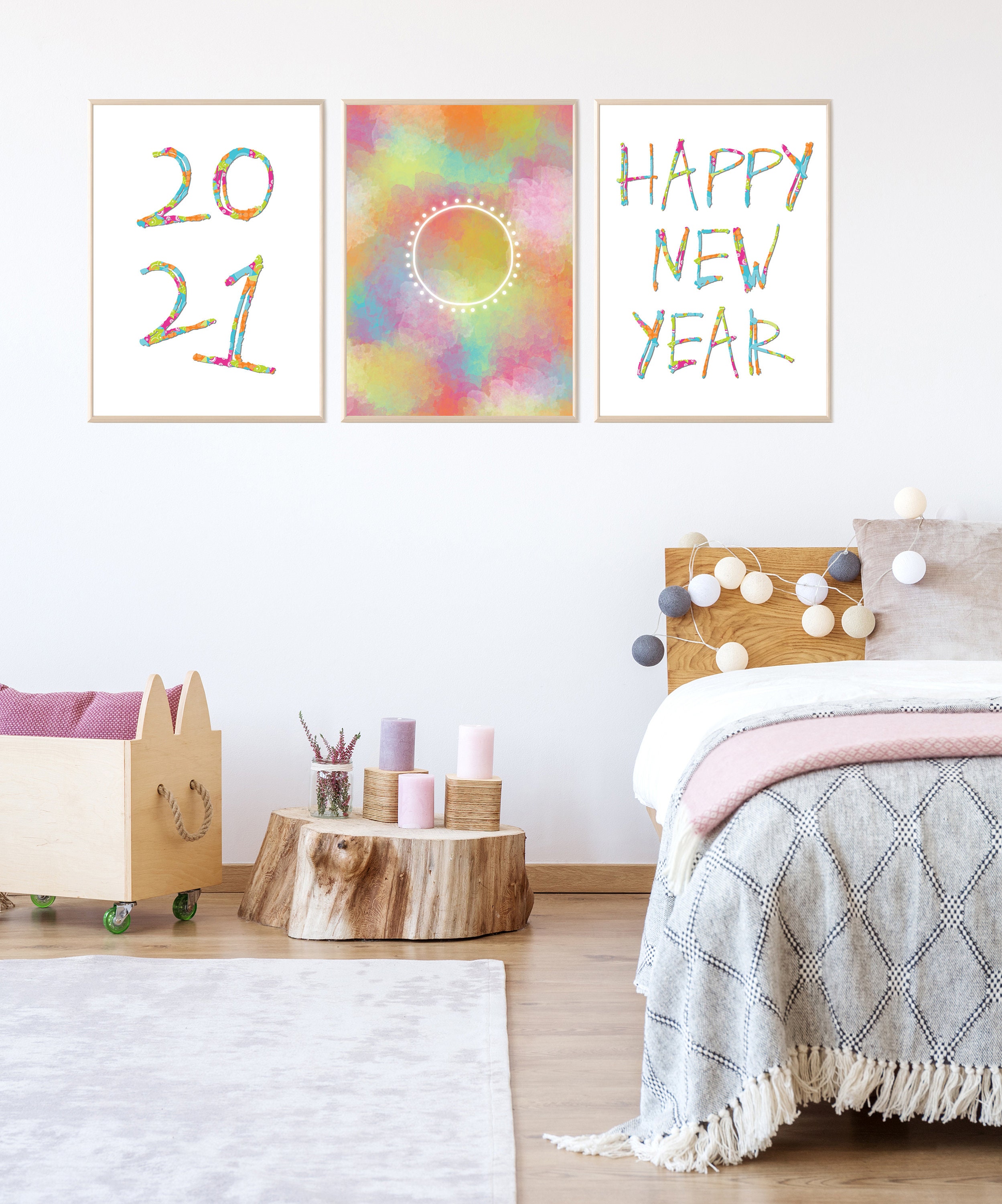 Happy New YearPrintable Wall Art2021 PrintNew Year Etsy