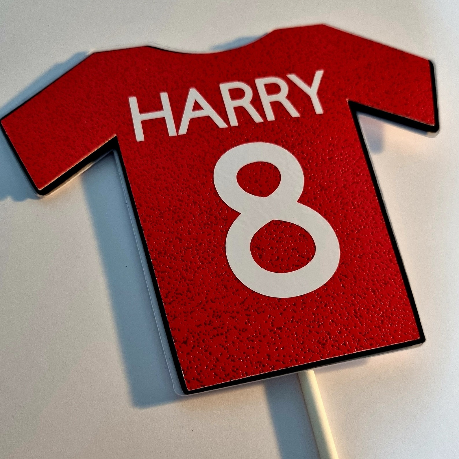 Personalised Football Shirt Cake Topper Birthday Party Etsy