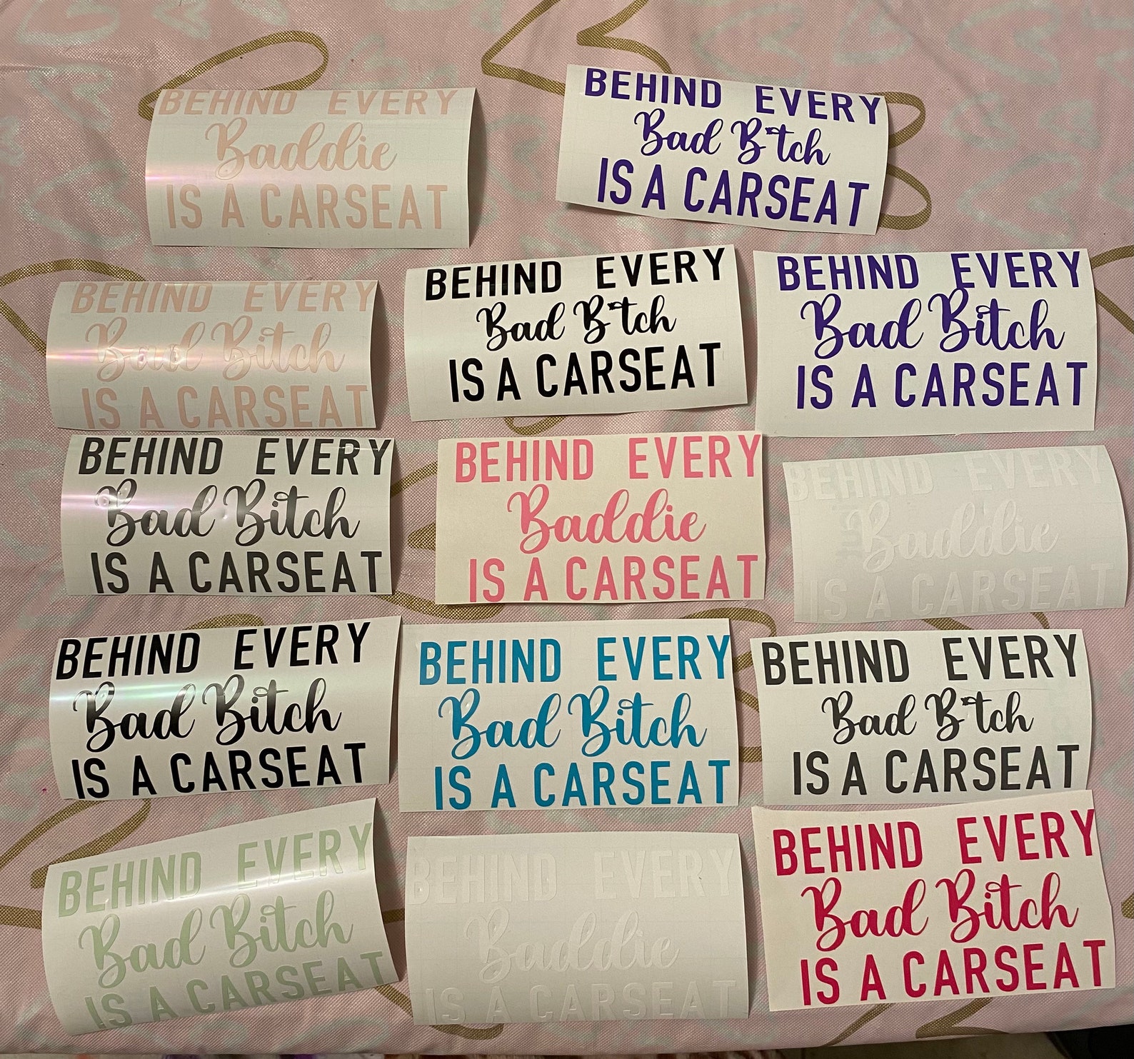 Baddie Car Seat Car Decal Etsy