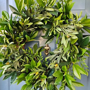 Olive Wreath, Year Round Greenery Wreath for Front Door, Olive Branch Wreath, Modern Farmhouse , everyday olive wreath, olive branch wreath