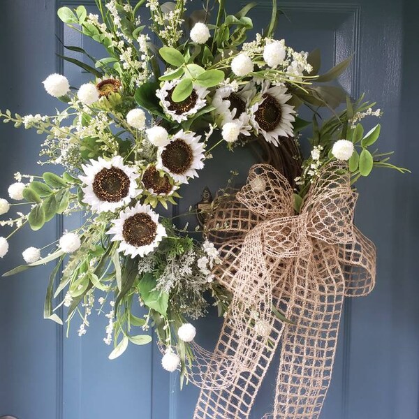 Silk Flower Wreath Etsy