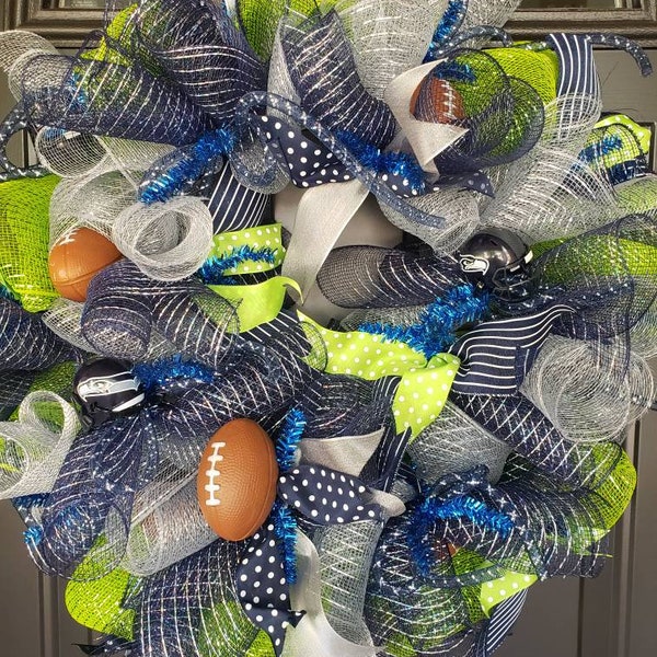 Seahawks Door Wreath Etsy