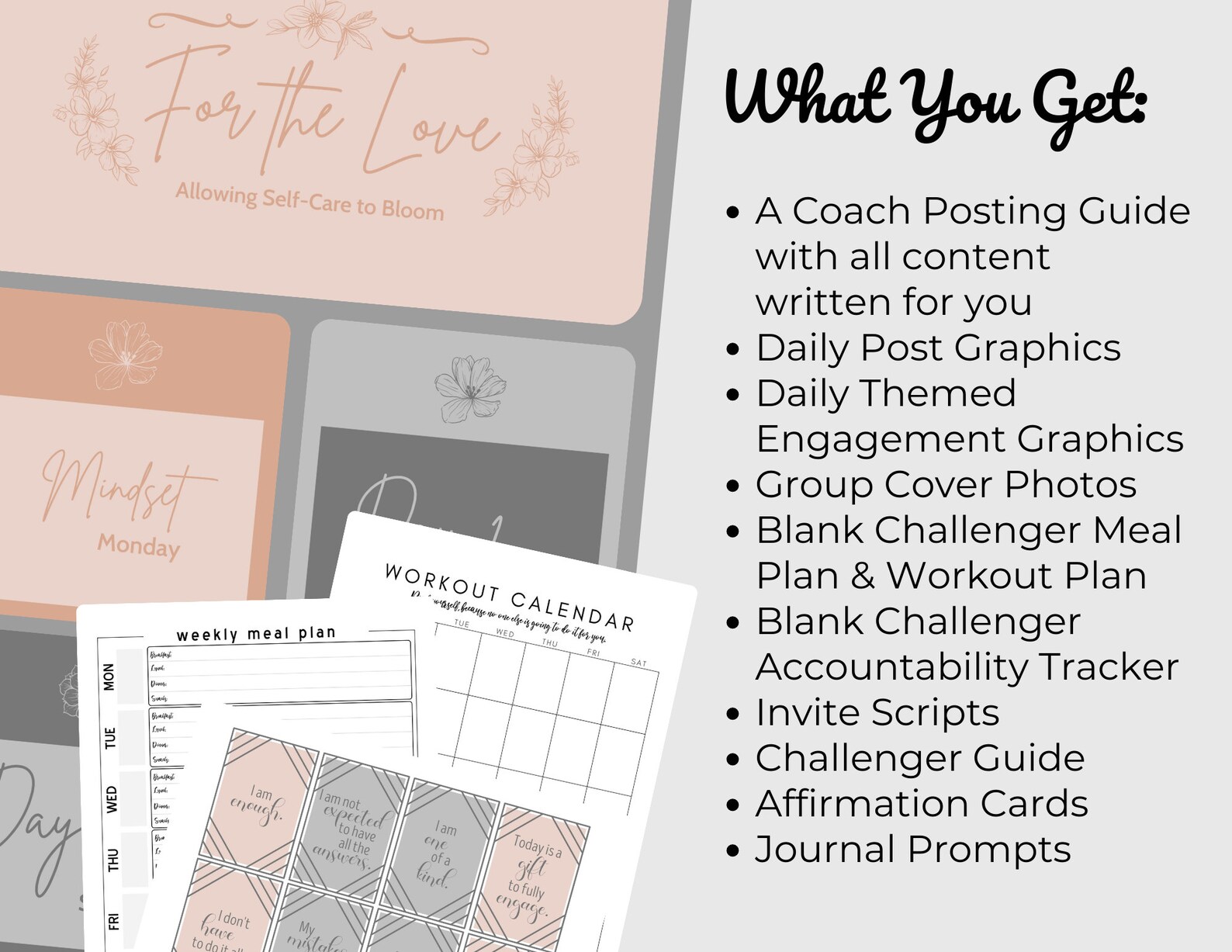 30 Day Challenge Template Editable Canva Template Self Care - Etsy