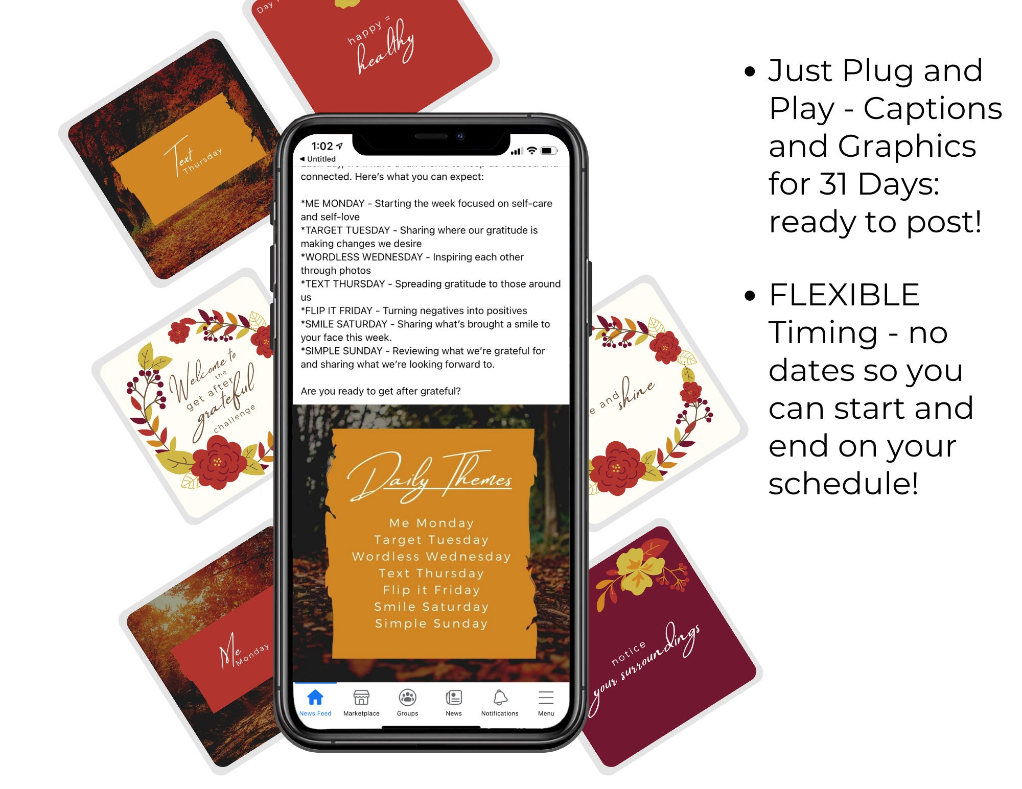 30 Day Challenge Template November Challenge Group Gratitude - Etsy