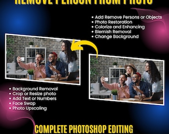 Professional Photo Editing Service | Remove Object, Person (Digital File)