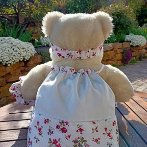 Pochon, sac cadeau 0 déchet, sac à doudou, sac à goûter, en lin et piqué de coton imprimé floral Oeko-tex