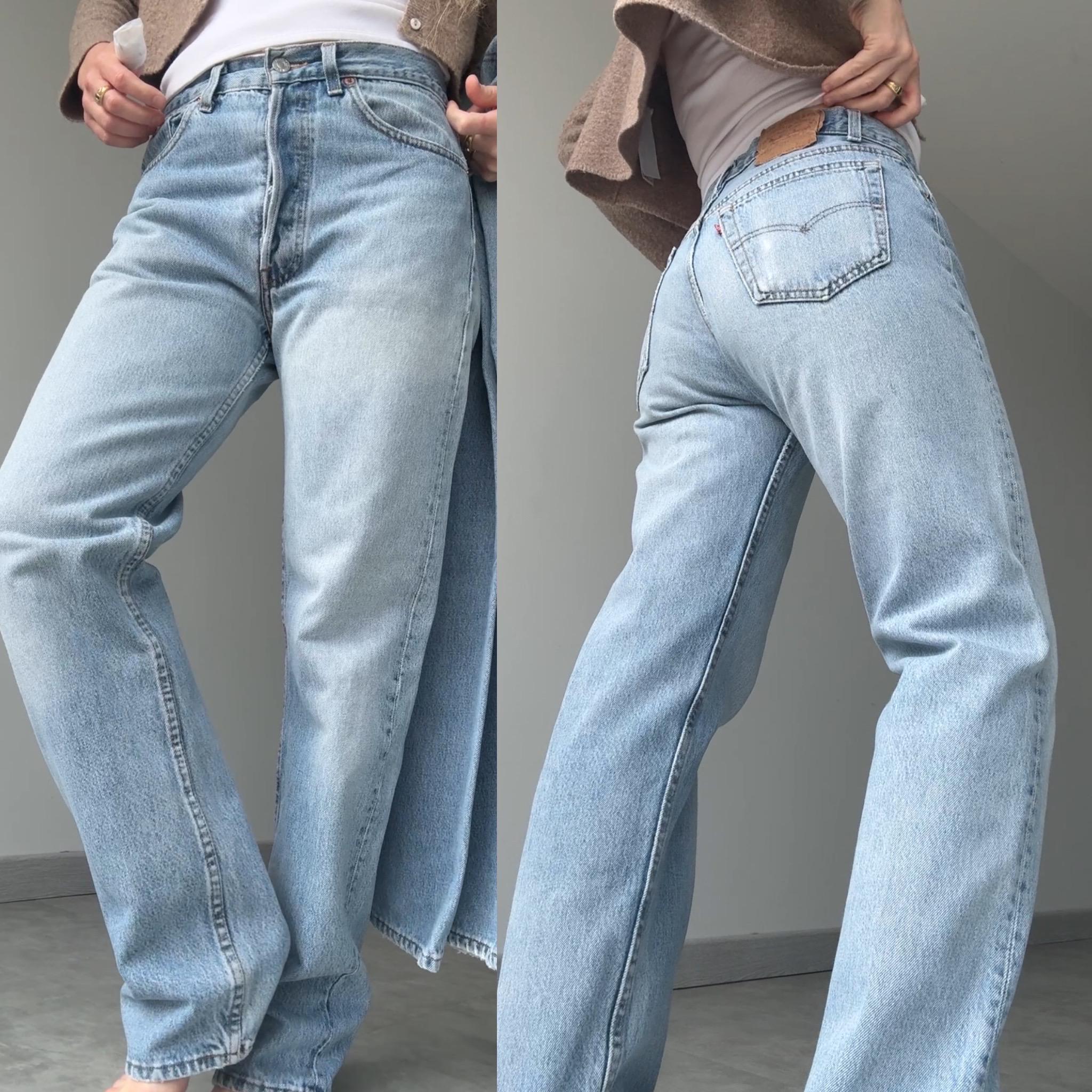 W30 L31 Levis 501 Vintage 29-30” Waist Light Blue 501s Made