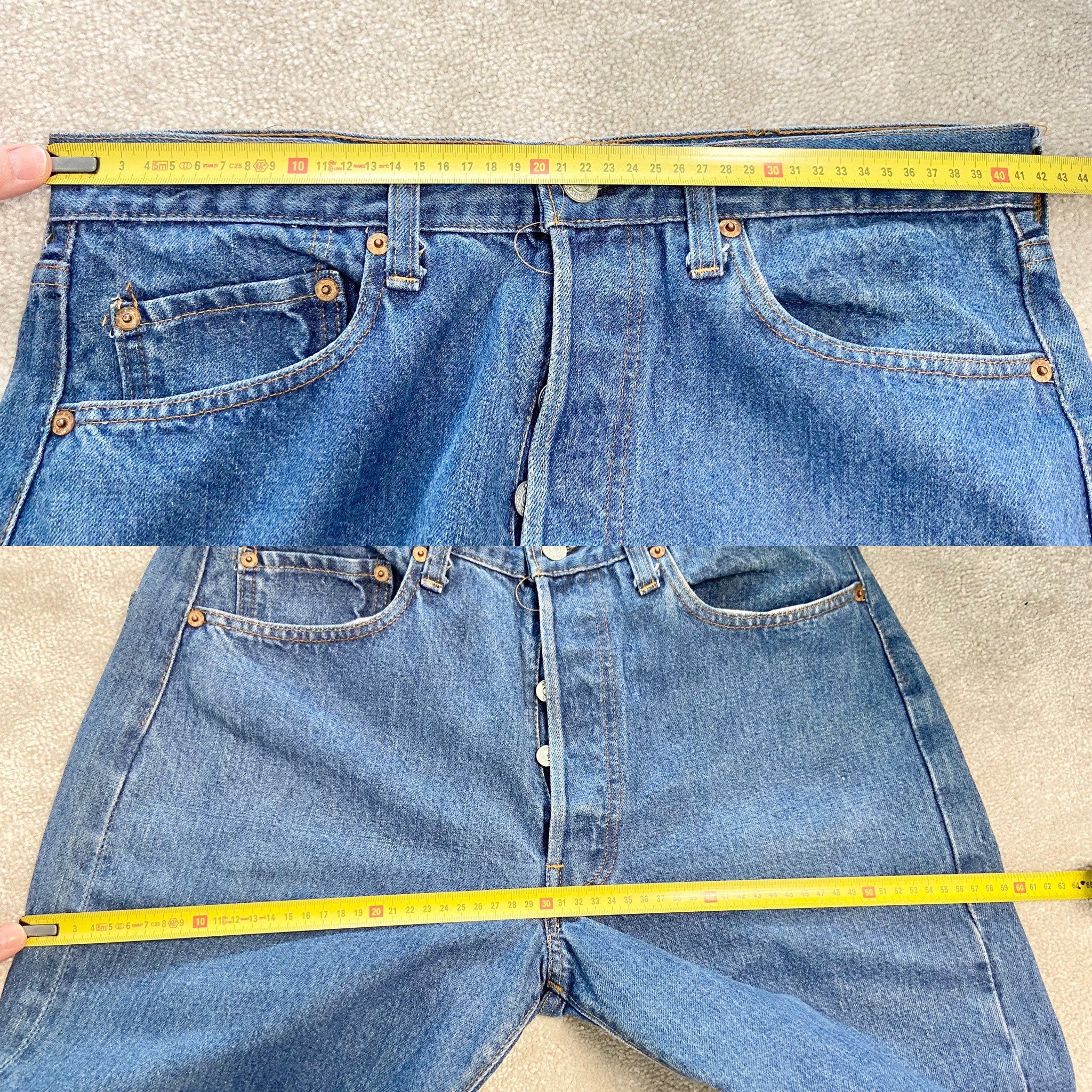 W32 L27 Vintage Levi's 501 Red Line Selvedge Made in USA Raw W32 L27 Vintage Levi's 501 Red Line Selvedge Made in USA Raw