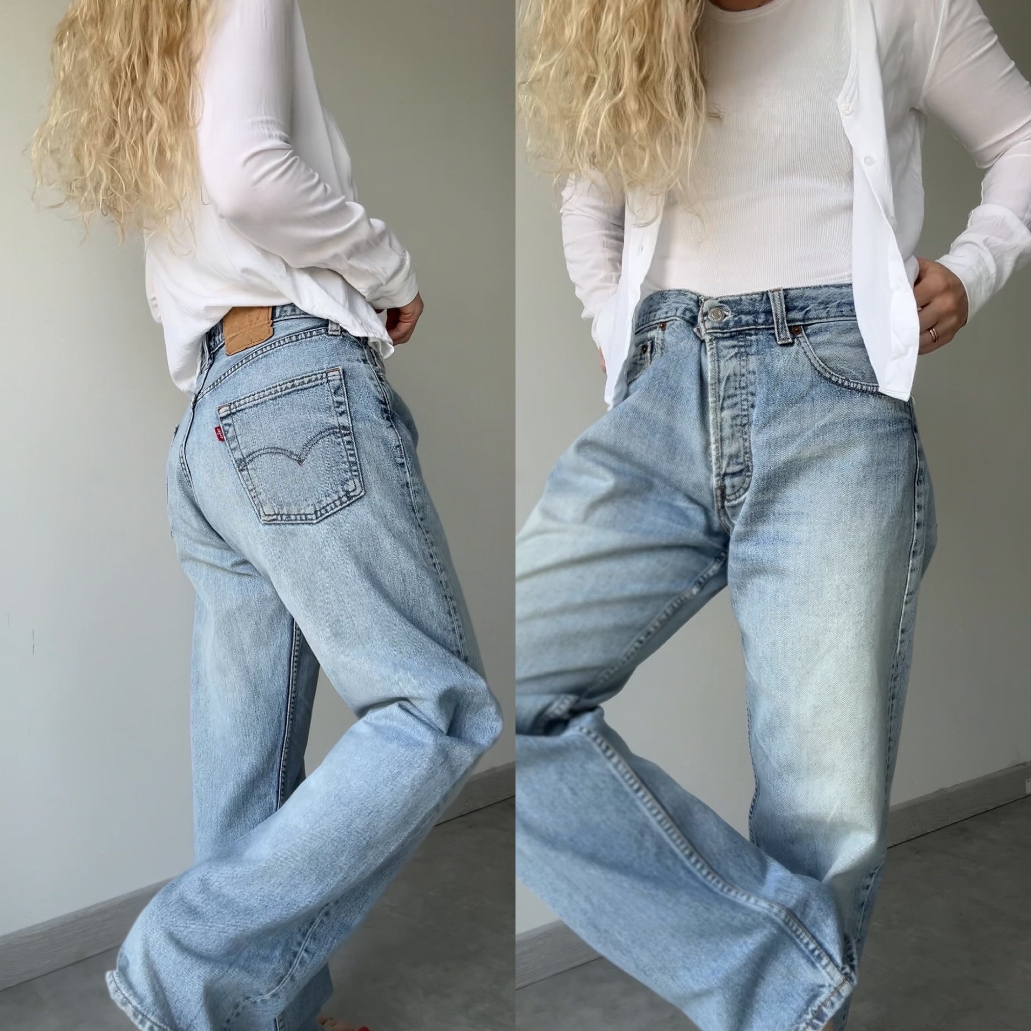 Levis 518 Vintage W32 L30 Levi's Light Blue Made in UK 80s