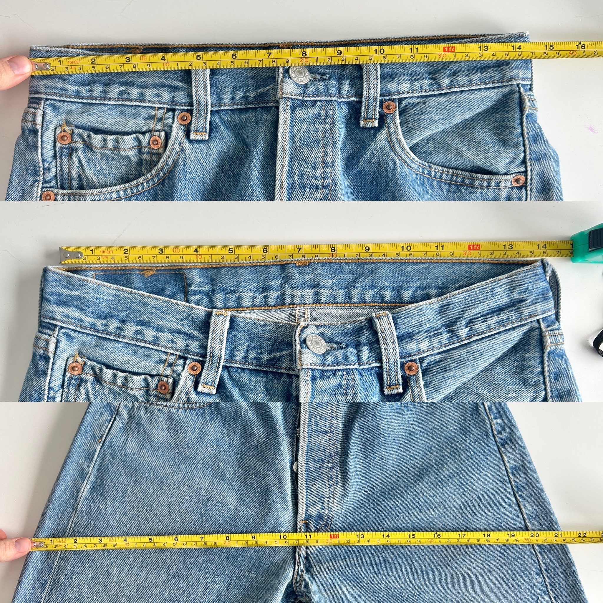 Levis 501 Vintage W28 L29 Levi's Medium Blue Faded Made Y2k Levis 501 Vintage W28 L29 Levi's Medium Blue Faded Made Y2k