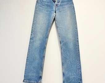 Levis 501 jeans w24 L29 denim azul medio lavado azul descolorido hecho en EE.UU. azul 501 vintage 501s