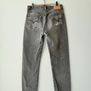 W33 L33 Levis 501 Vintage Faded Black 90s Made in U.K. Straight