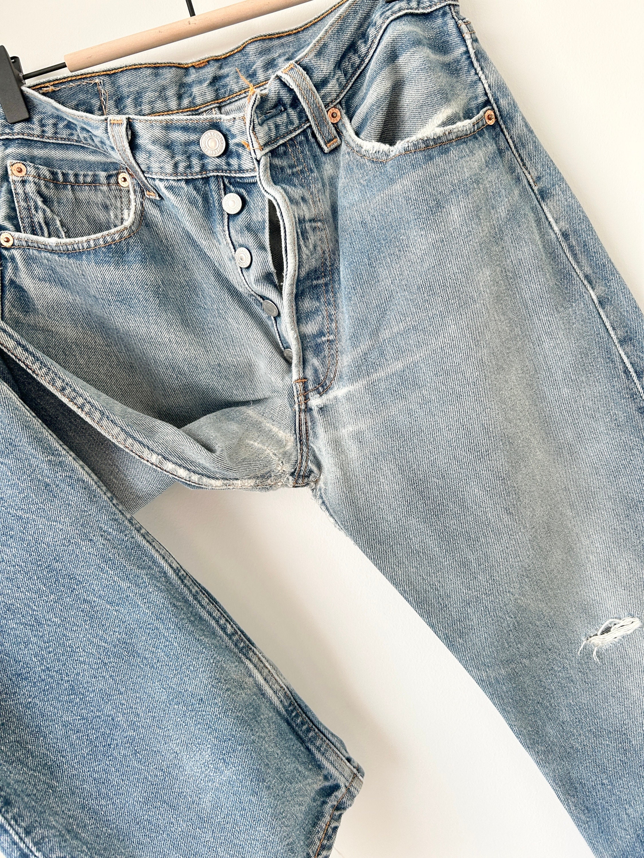 LEVIS LVC VINTAGE 1947 501 32 x 27 SELVEDGE JEANS big E Made