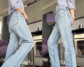 Levis 501 vintage w31 L28 Levi’s faded  blue made in USA 80s straight leg Levi’s 501 vintage 501  30/31” waist