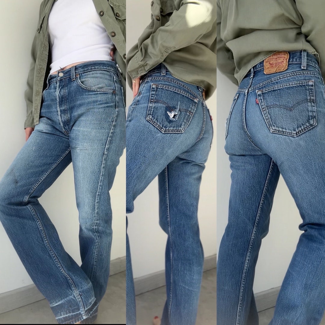 Levis 1991 Vintage 501 Jeans Blau W32 L38 856