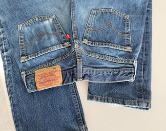 Vintage Levi's 501xx USA Jeans 28x32 Light Wash Denim Red Vintage Levi's 501xx USA Jeans 28x32 Light Wash Denim Red