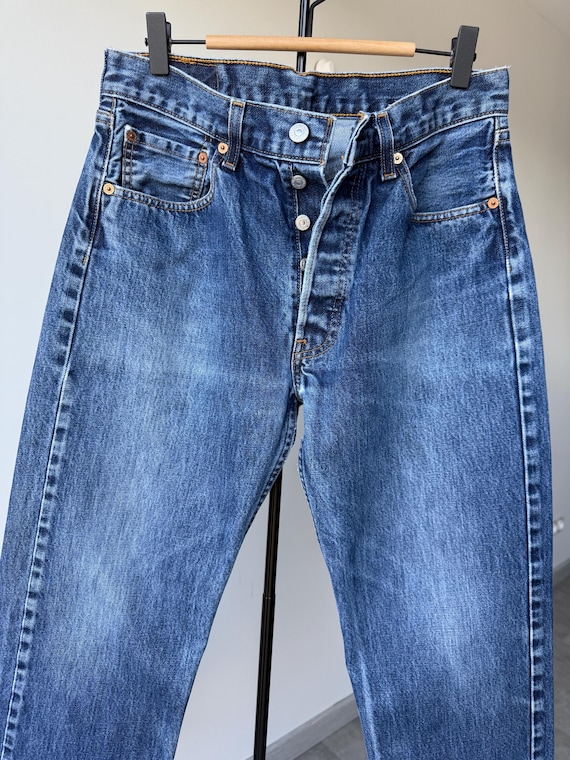 W30 L30 Levis 501 Vintage 29-30” Measured Waist Dark Blue