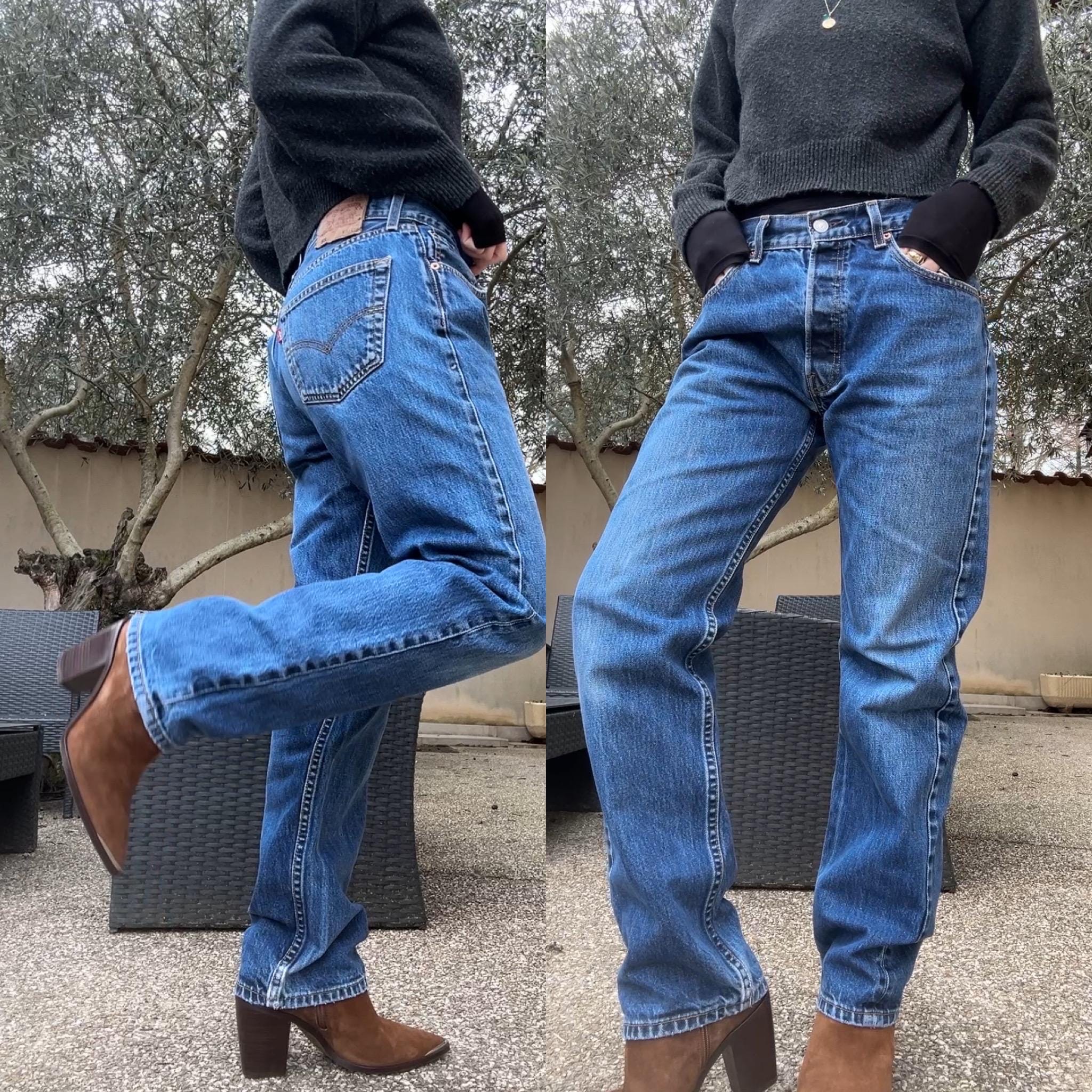 W31 L30 Levis 501 Vintage 30”/31” Waist Dark Faded Blue