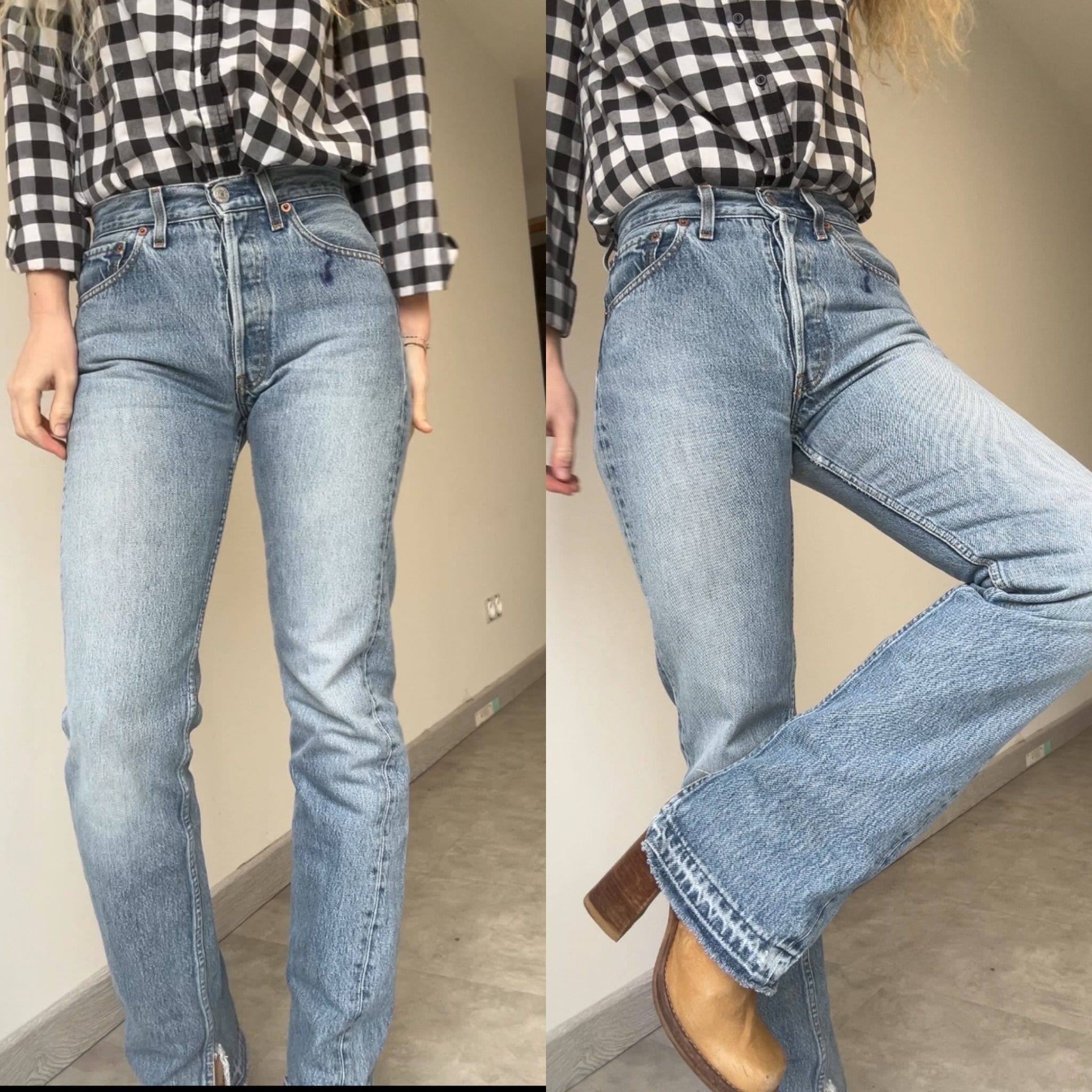Levis 501 Vintage W26 L31 Levi's 501 Faded Blue Denim Levis 501 Vintage W26 L31 Levi's 501 Faded Blue Denim