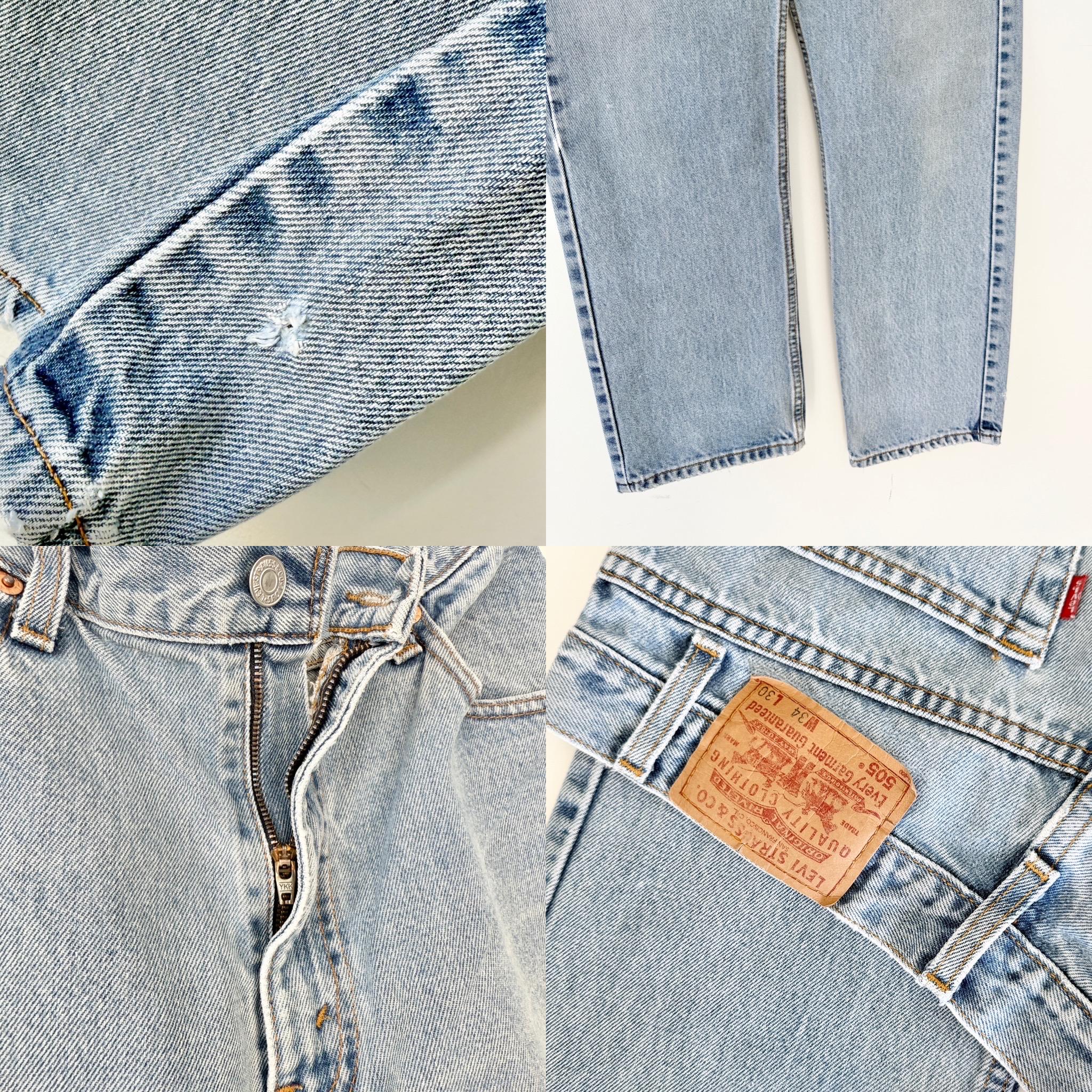 Levis 505s Vintage W30/32 L29 Light Faded Blue 505s Made in