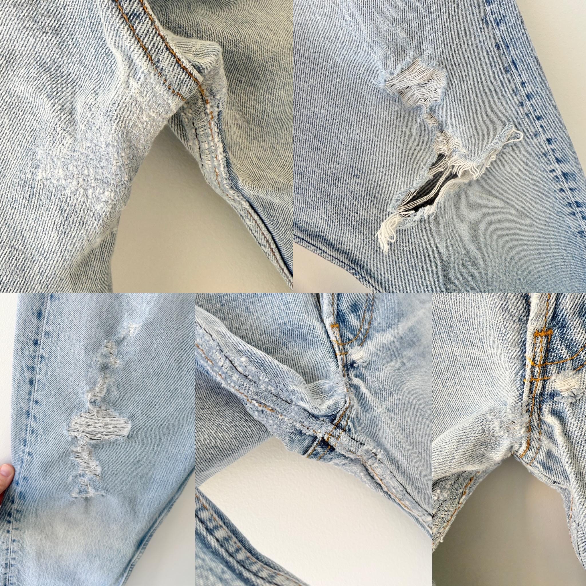 W29 L30 Levis 501 Vintage Faded Light Blue 501s Made in USA