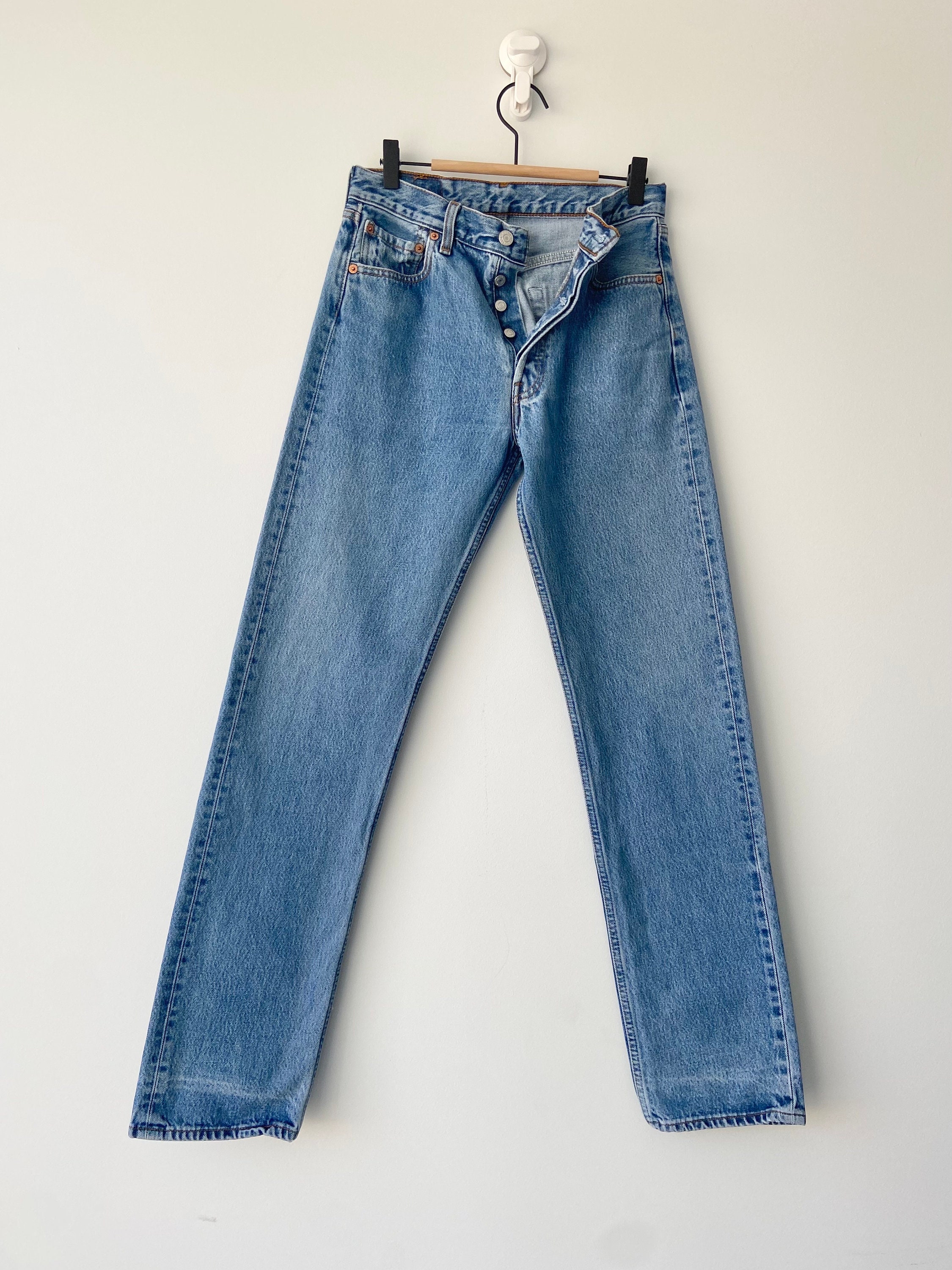 Levis 501 Jeans W28 L32 Blue Denim Blue Levi's Vintage 501 - Etsy