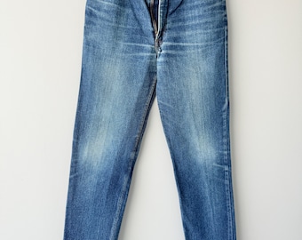 W29 L29 vintage Levis 631 28-29” measured dark faded blue denim orange tab 80/90s Levi’s 631s