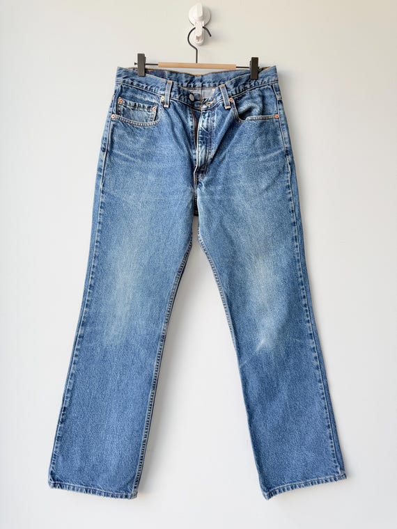 W32 L30 Levis 517 Bootcut Vintage Dark Faded Blue 517s Made