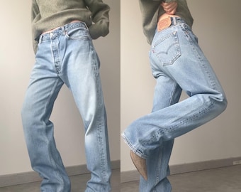 W32 L31 vintage Levis 501 31-32”” measured light blue Y2K 501s