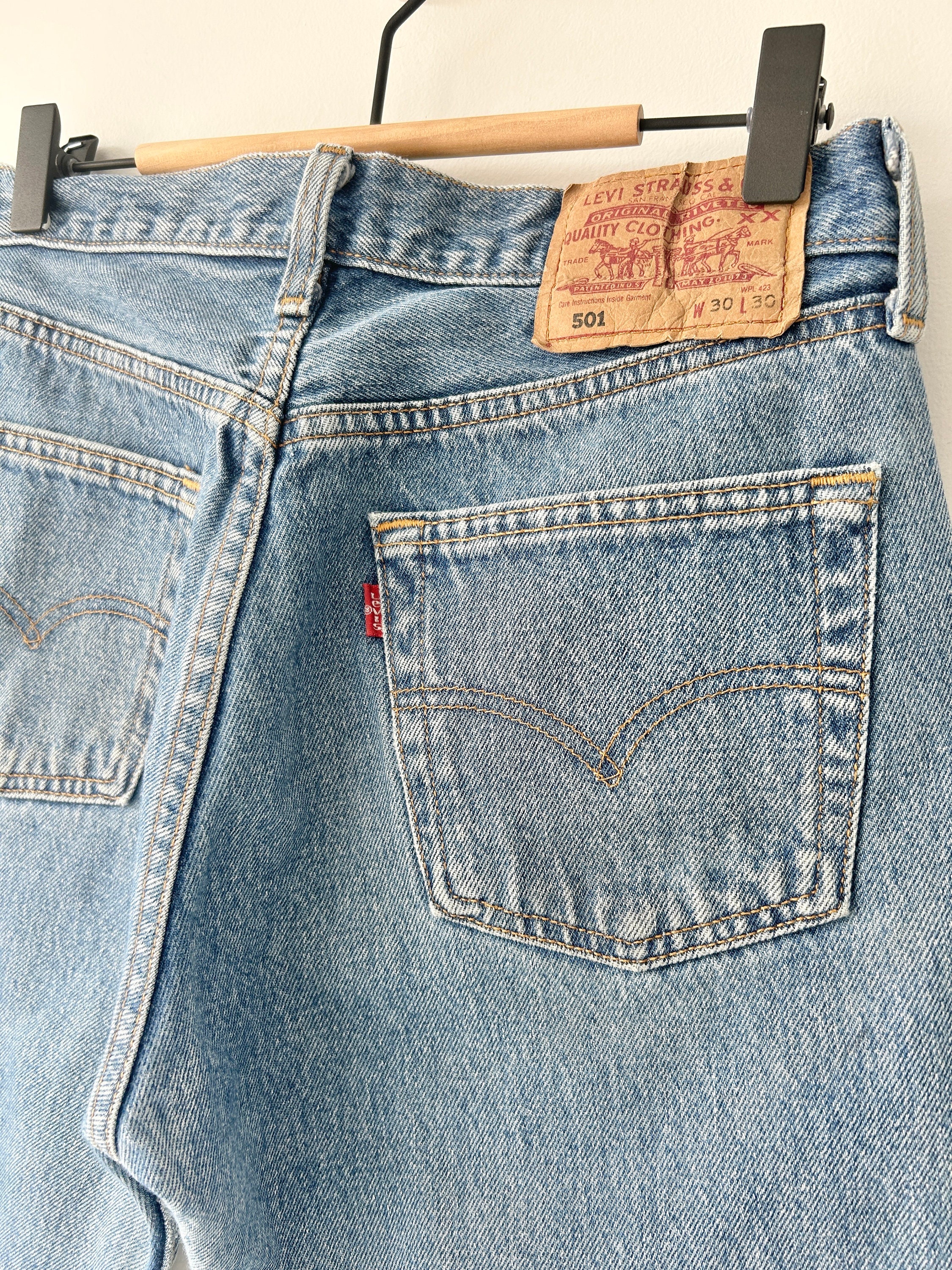 Levis 501 Vintage W28 L29 Levi's Medium Blue Faded Made Y2k