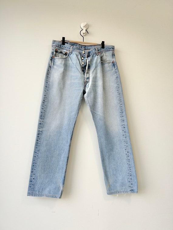 2024年 お歳暮・冬ギフト特集 501 Levis Vintage Straight Faded Blue Light Levi's L28 W34 パンツ