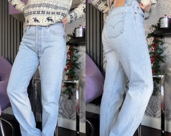Levis 501 Vintage W31 L32 Levi's Light Blue Fade Straight