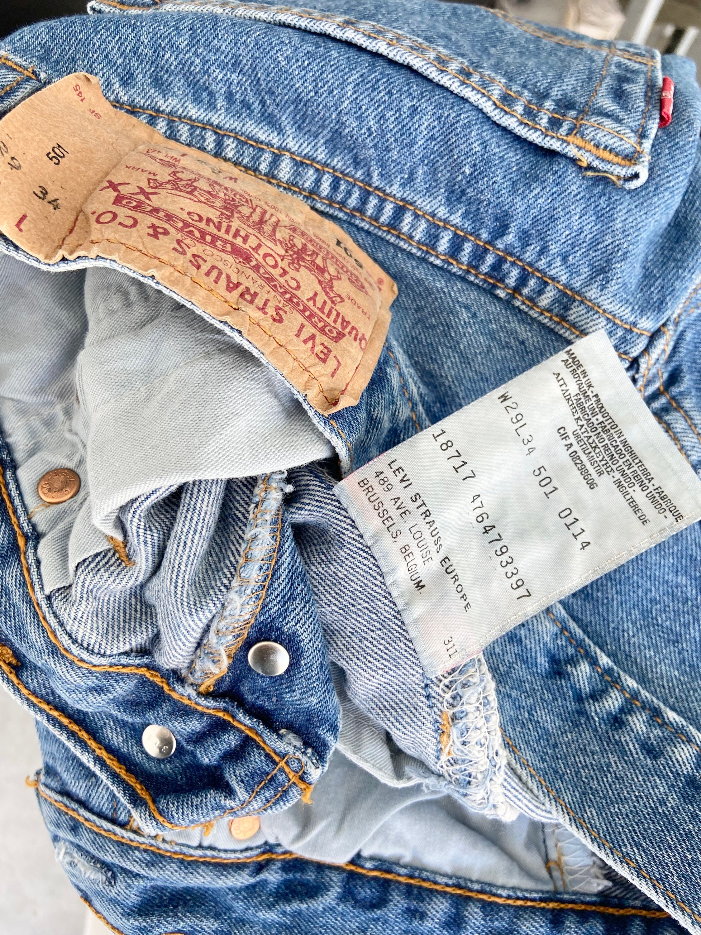 Levis 501 Jeans W27 L32 Raw Blue Vintage 501 Levis Vintage - Etsy