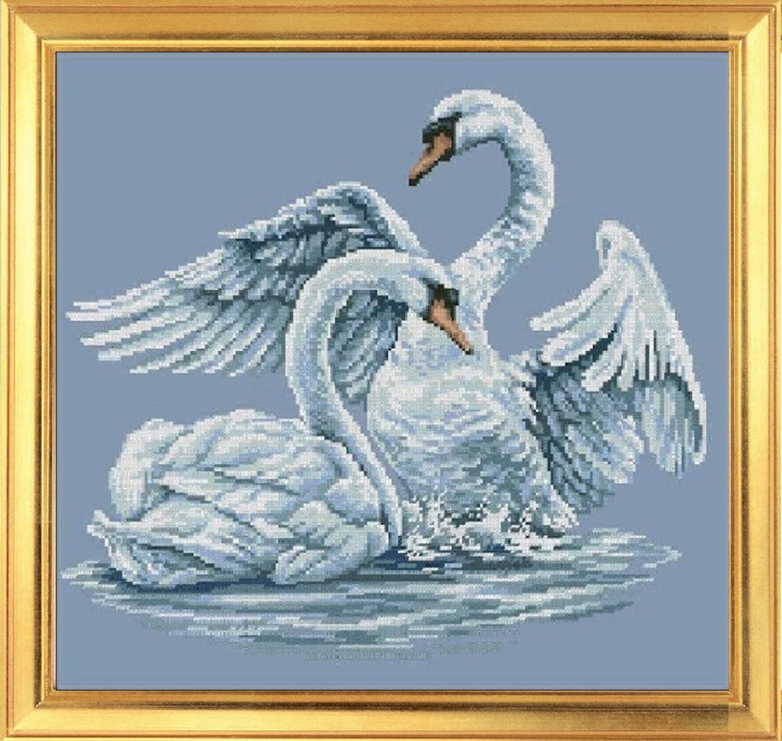 Swan embroidery designs handmade embroidery patterns swan  etsy Swan embroidery designs handmade embroidery patterns swan  etsy