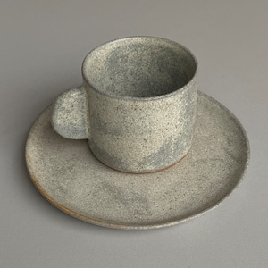 80 ml – Stoneware Espresso Cup with Satin &#39;Quartz Stone&#39; Glaze, Americano Coffee Or Tea, Handmade, House Warming Gift