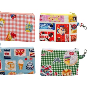 Japanese Snacks Coin Purse | Cute Pouch, Gift for her, Japanese Purse, Zipper Coin Purse, Cute Gift, Asian Snacks, Kawaii Gifts