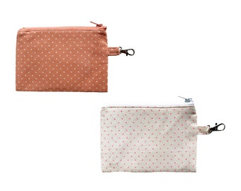 Swiss Cross Coin Purse | Handmade Cotton Zipper Pouch