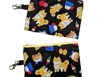 Mignon Shiba Coin Purse | Mont Fuji, Japonais, Shiba Inu, Mochi, Kawaii, cadeaux pour elle, pochette zippée, pochette de voyage