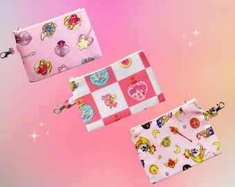 Portmonetka Magiczna Dziewczyna | Bawełniana saszetka na zamek Kawaii