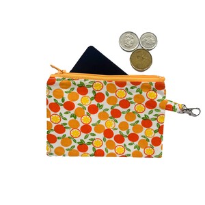 Summer Fruits Cotton Coin Purse | Handmade Zipper Pouch image 5