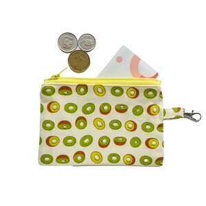 Summer Fruits Cotton Coin Purse | Handmade Zipper Pouch image 2