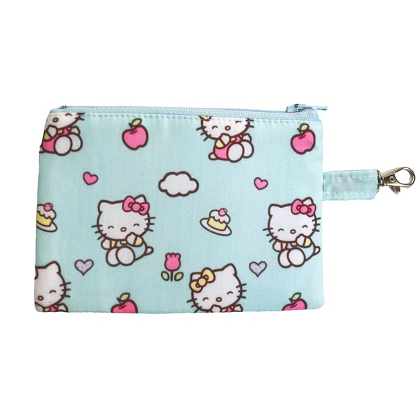 Blue Cat Coin Purse | Kawaii, Travel Pouch, Zipper Pouch, Cute pouch, Anime Bag, Cute Bag, Gifts for her,