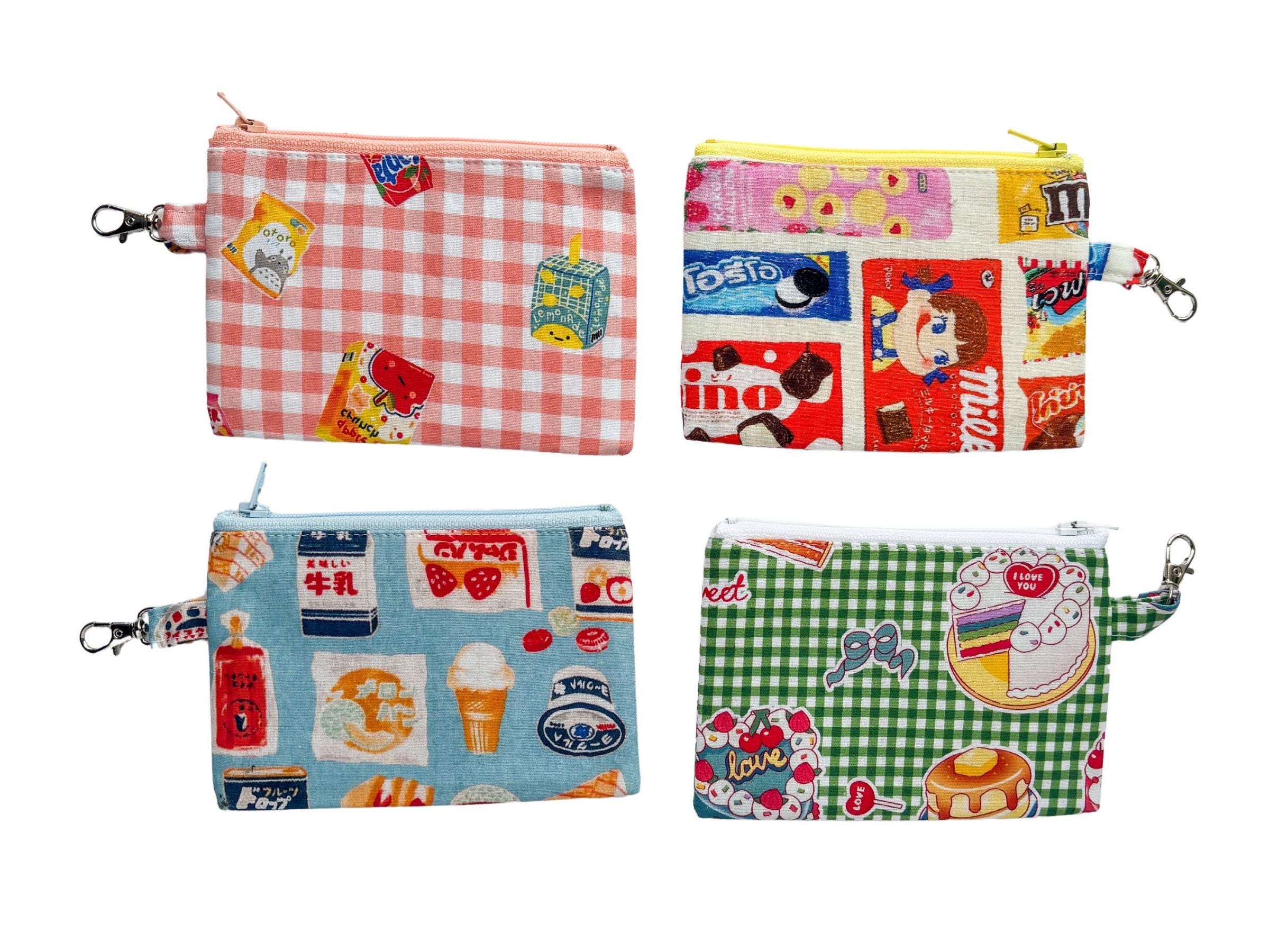 Porte-monnaie japonais Snacks | Jolie pochette, cadeau pour elle, sac à main japonais, porte-monnaie à fermeture éclair, cadeau mignon, collations asiatiques, cadeaux kawaii