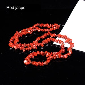 Natuurlijke geboorde rode jasper edelsteen chip kralen, onregelmatig gevormde kralen met gat voor diy sieraden - Amerikaanse verkoper -