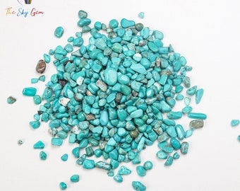 Undrilled Turquoise Chips Bulk Tiny Crystals for Resin Inlay, Spell Jars, Candle Making & Orgonite Supplies Mini Gemstone Craft Stones